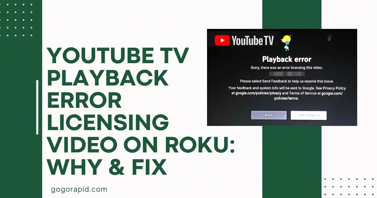 youtube tv error licensing video roku