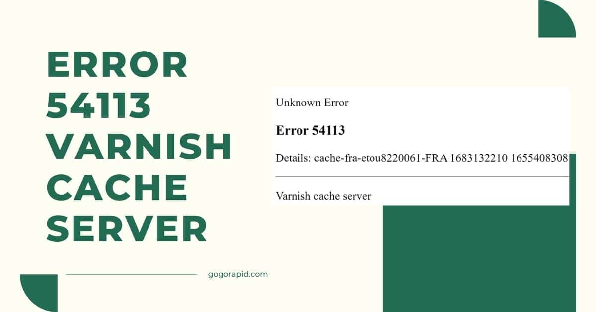 Error 54113 Varnish Cache Server
