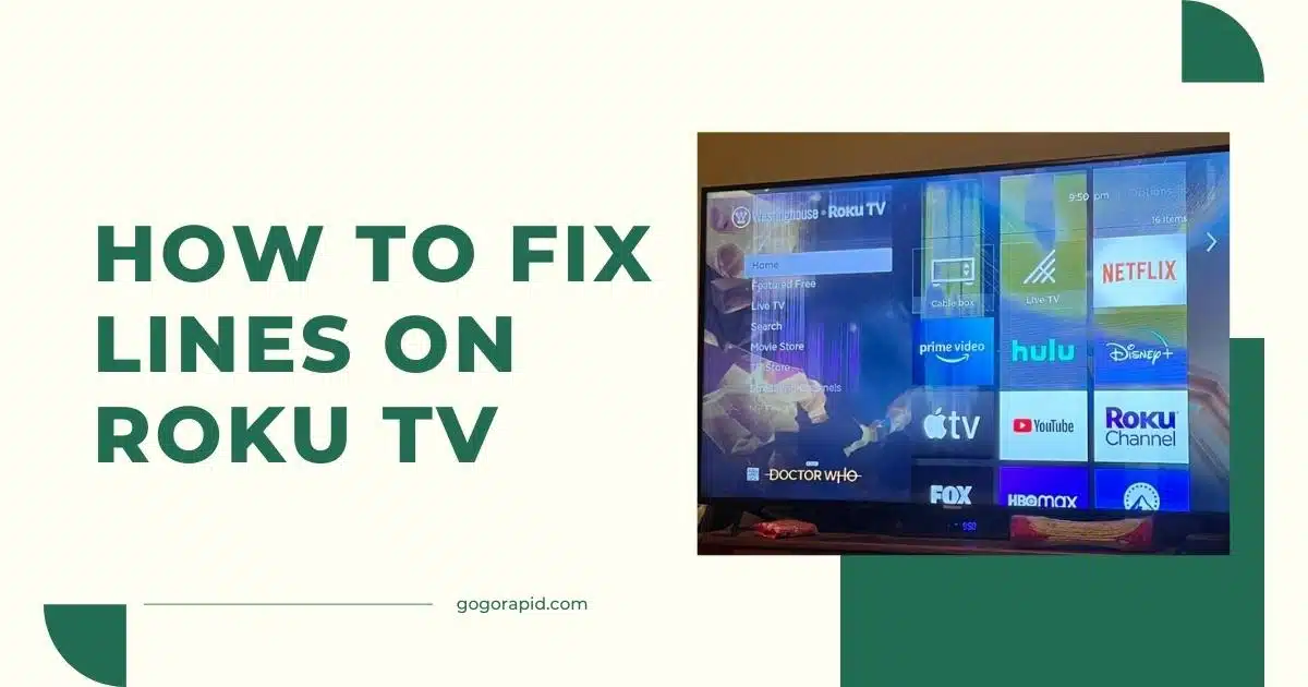 how to fix lines on roku tv