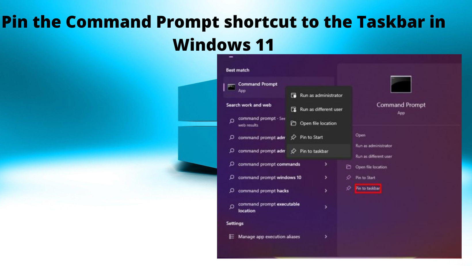 Open The Windows 11 Command Prompt - Gogorapid