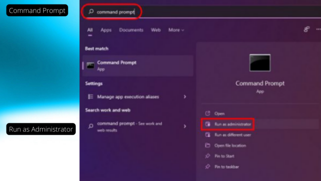 Open the Windows 11 Command Prompt