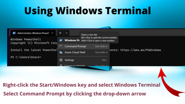 Open the Windows 11 Command Prompt