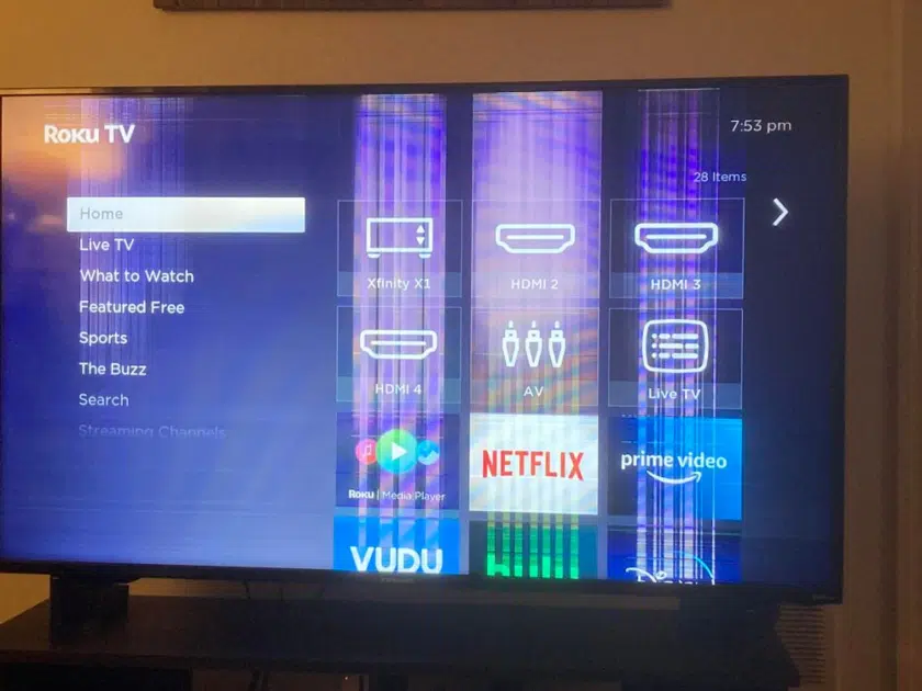How to fix lines on Roku TV
