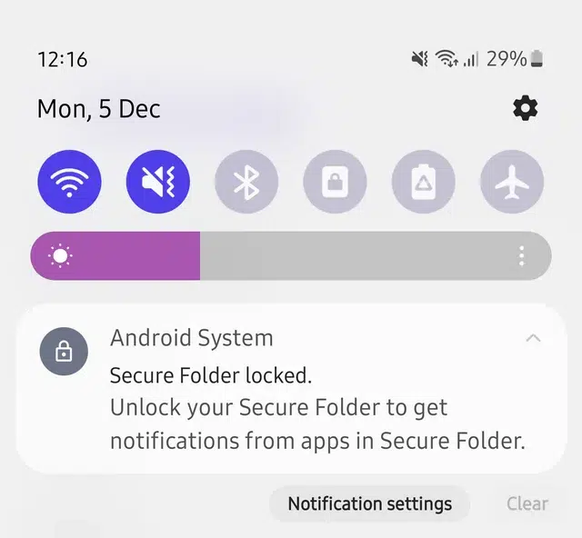 Unlock Secure Folder To Get Notifications