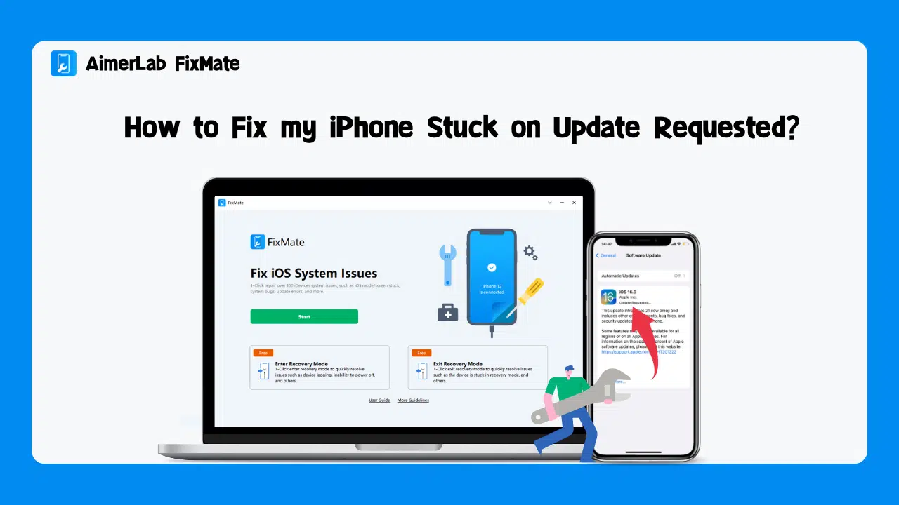 How To Fix IPhone Stuck On Update Requested With AimerLab FixMate